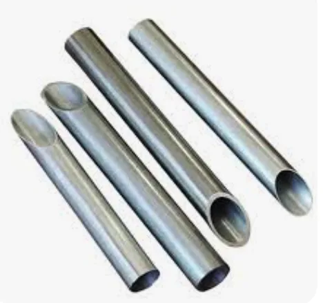 Four stainless steel tubes cut at an angle